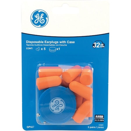 Ge Foam Earplugs, 5 PK GP427